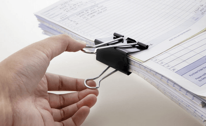 Large 2" (51mm) Black Binder Clip (12/Pack)