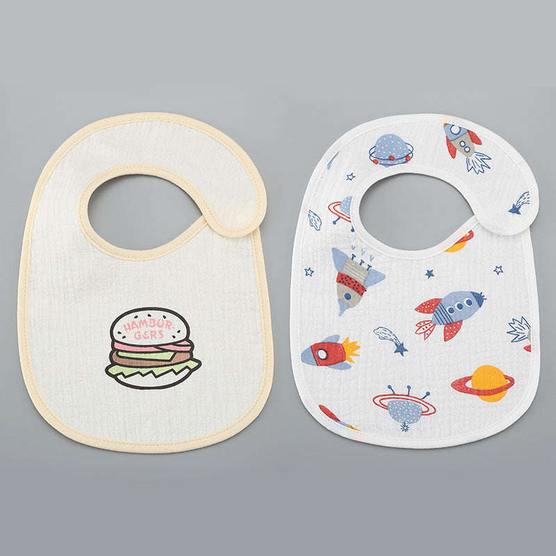Thin Kids' Bib - Pure Cotton Waterproof Gauze Towel